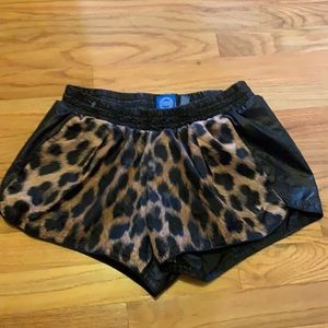 Adidas leopard running shorts